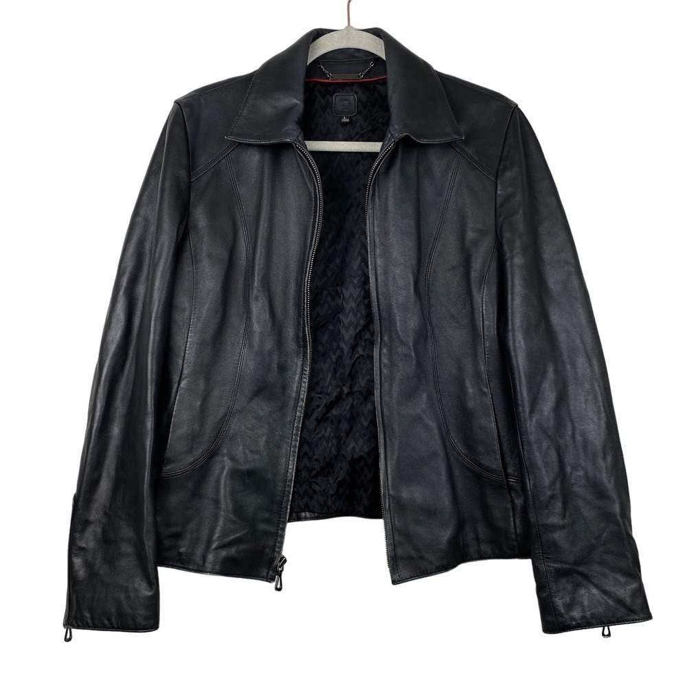Vintage Wilson Leather Jacket Moto Style Studs Casual Womens Size Large
